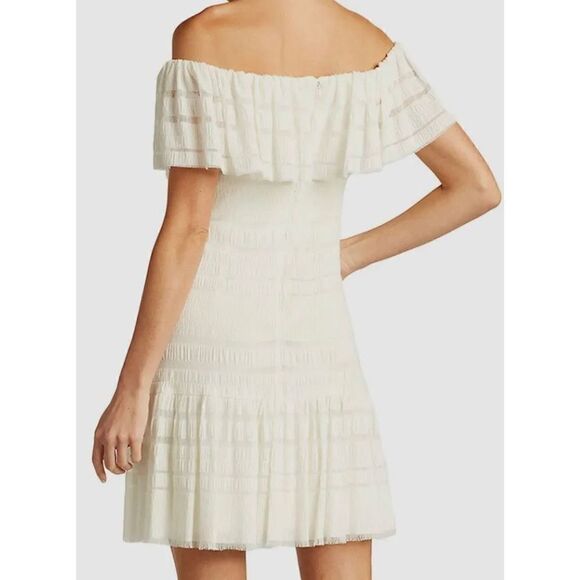 SHO Tonal Stripe Off-the-Shoulder Knit Short Dress Size XS NWT - Picture 4 of 13